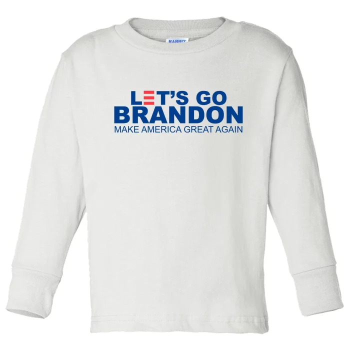 Let's Go Brandon Make America Great Again Toddler Long Sleeve Shirt