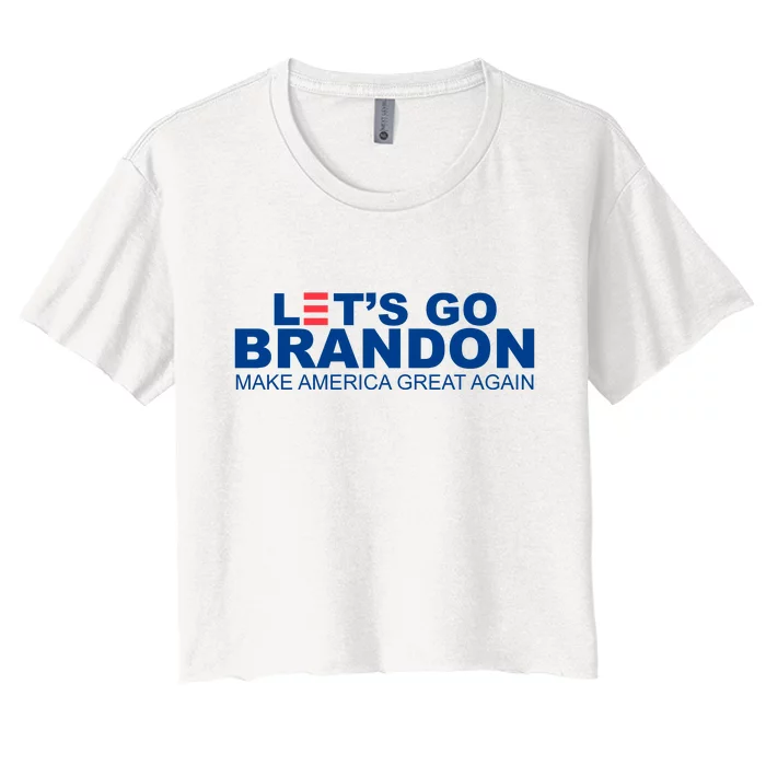 Let's Go Brandon Make America Great Again Women's Crop Top Tee