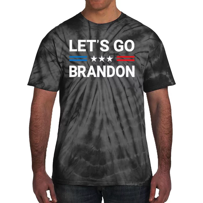 Lets Go Brandon Conservative US Flag Gift Tie-Dye T-Shirt