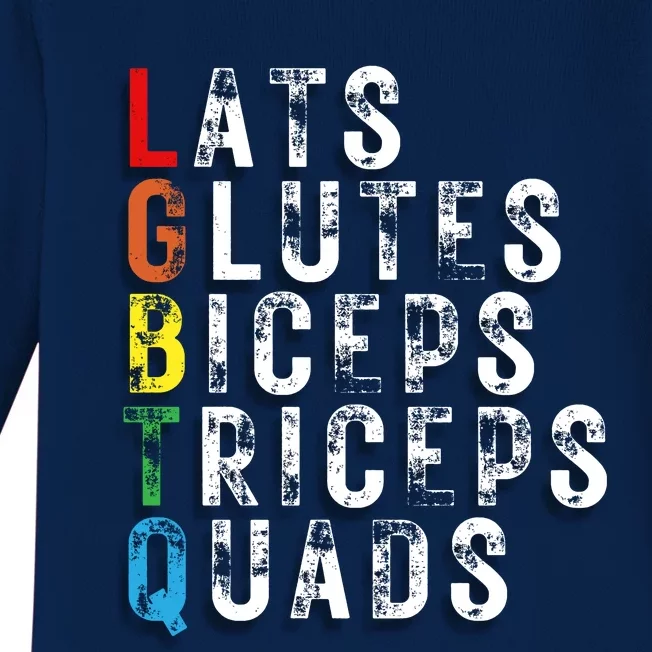 Lats Glutes Biceps Triceps Quads Lgbtq Baby Long Sleeve Bodysuit