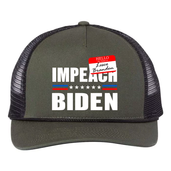 LetS Go Brandon Anti Joe Biden Chant Usa Impeach Joe Biden Great Gift Retro Rope Trucker Hat Cap