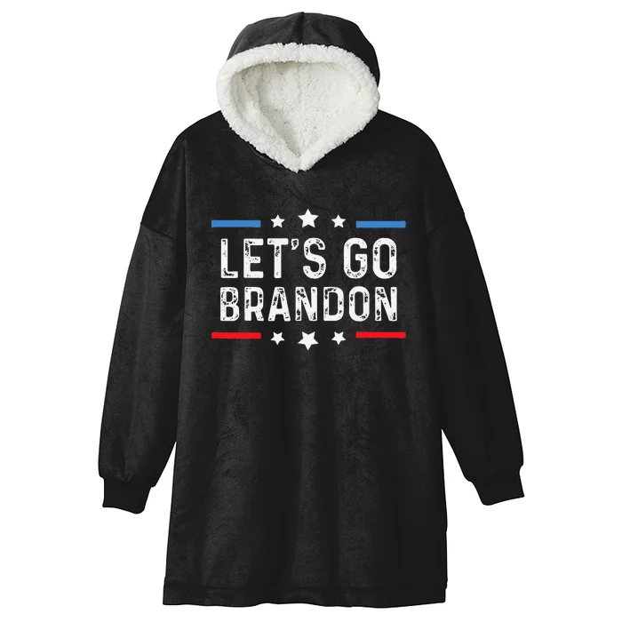 Lets Go Brandon Lets Go Brandon Funny Hooded Wearable Blanket