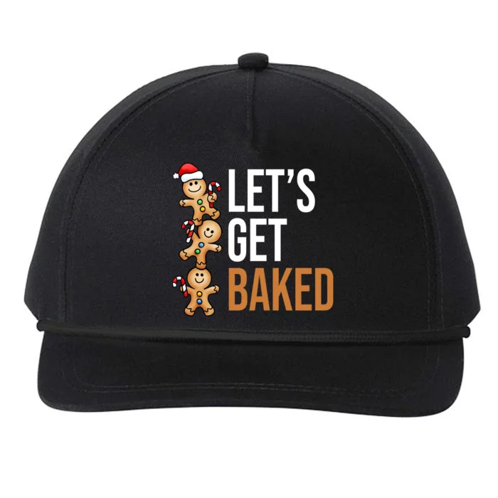 Let's Get Baked Gingerbread Cookies Snapback Five-Panel Rope Hat