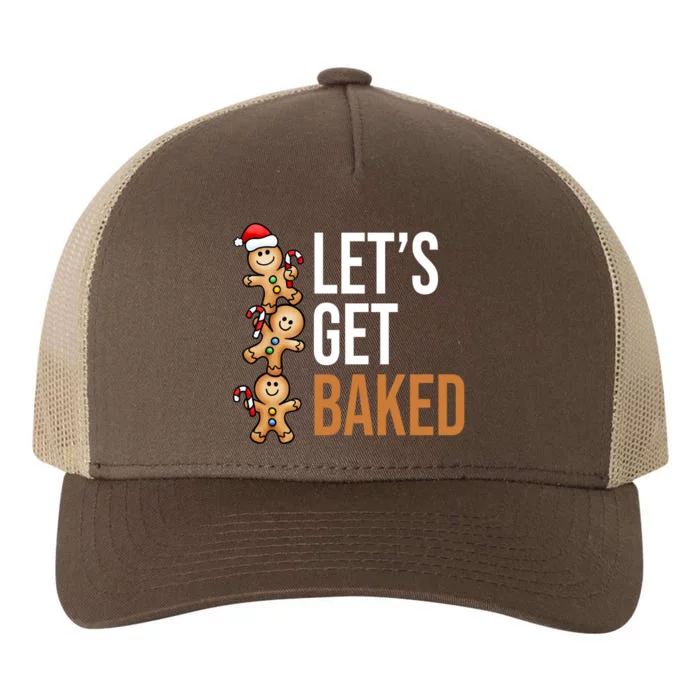 Let's Get Baked Gingerbread Cookies Yupoong Adult 5-Panel Trucker Hat