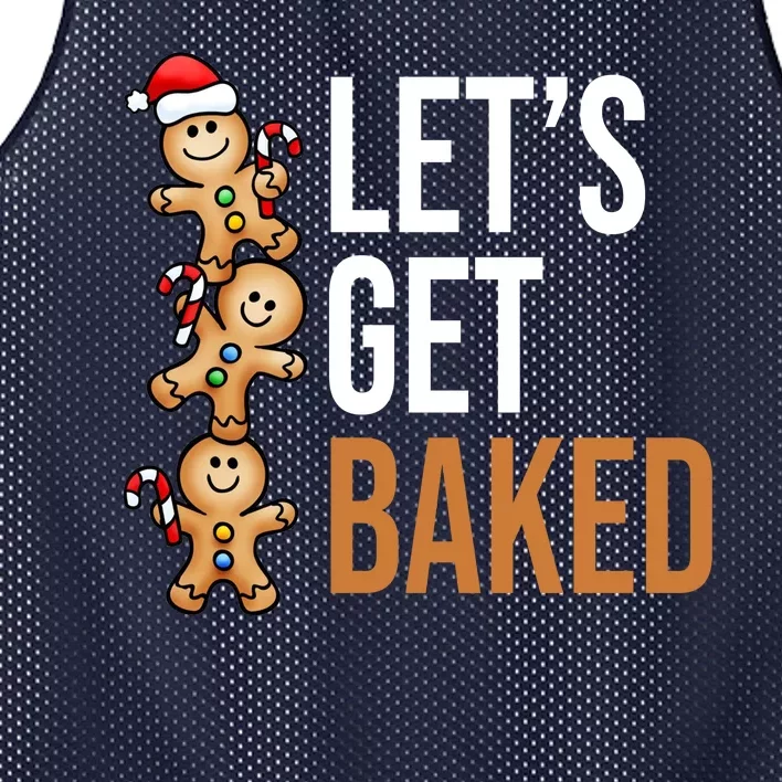 Let's Get Baked Gingerbread Cookies Mesh Reversible Basketball Jersey Tank