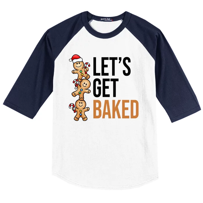 Let's Get Baked Gingerbread Cookies Baseball Sleeve Shirt