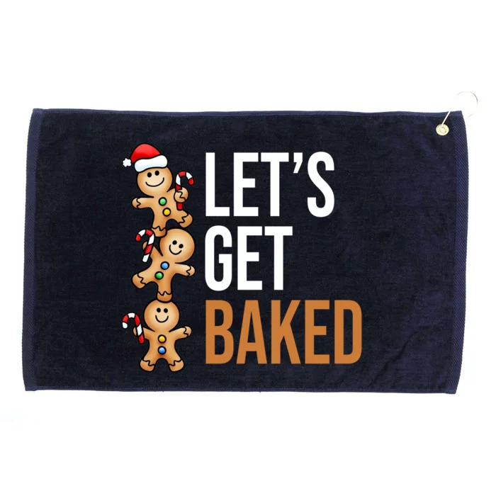 Let's Get Baked Gingerbread Cookies Grommeted Golf Towel