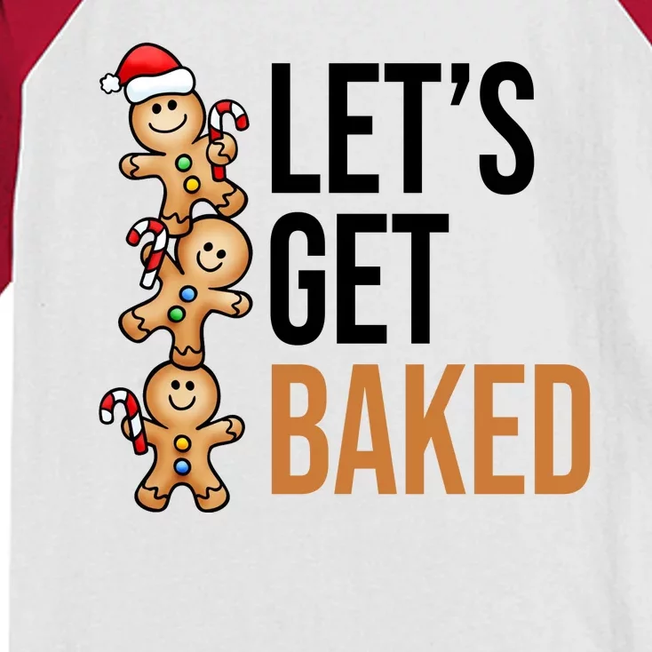 Let's Get Baked Gingerbread Cookies Kids Colorblock Raglan Jersey