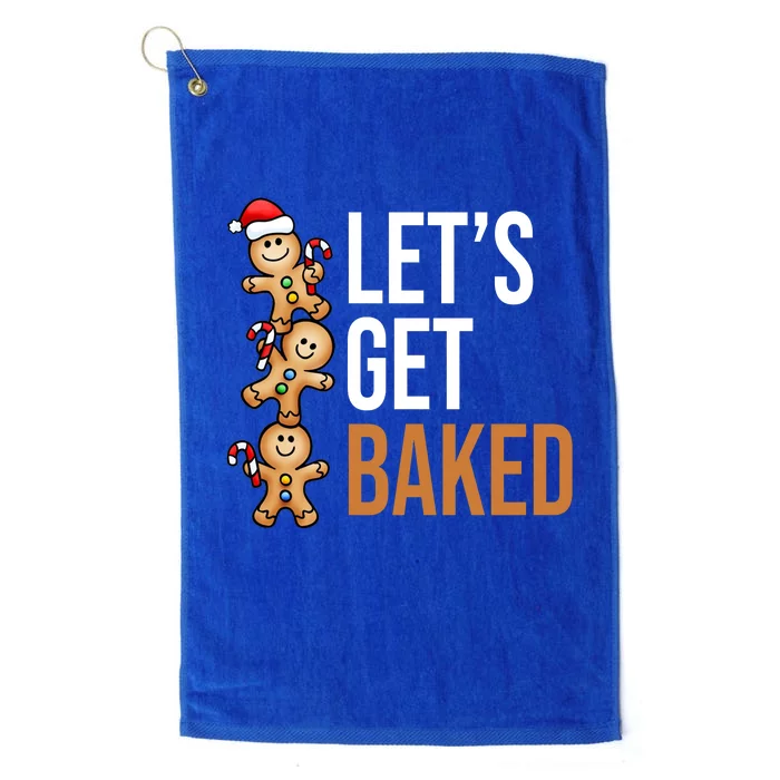 Let's Get Baked Gingerbread Cookies Platinum Collection Golf Towel