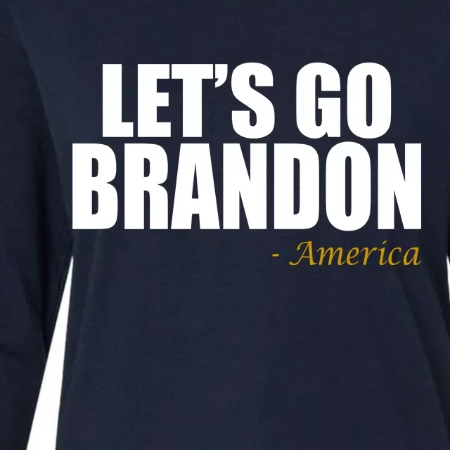 Let's Go Brandon, America Womens Cotton Relaxed Long Sleeve T-Shirt