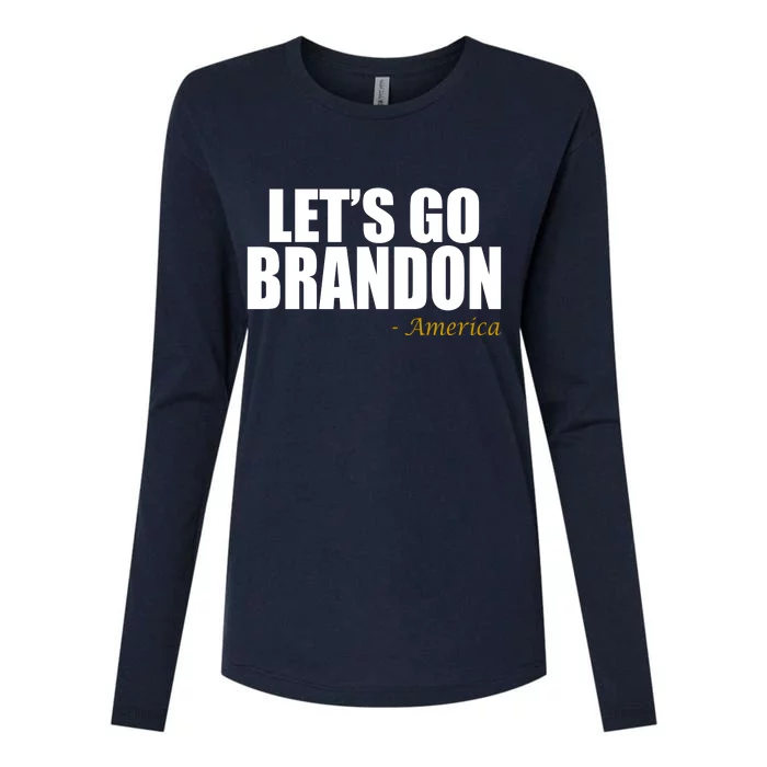 Let's Go Brandon, America Womens Cotton Relaxed Long Sleeve T-Shirt