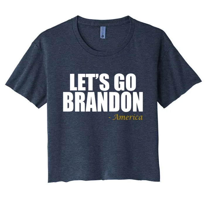 Let's Go Brandon, America Women's Crop Top Tee