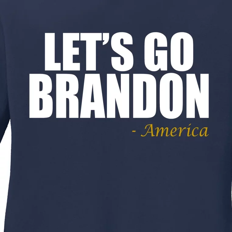 Let's Go Brandon, America Ladies Long Sleeve Shirt