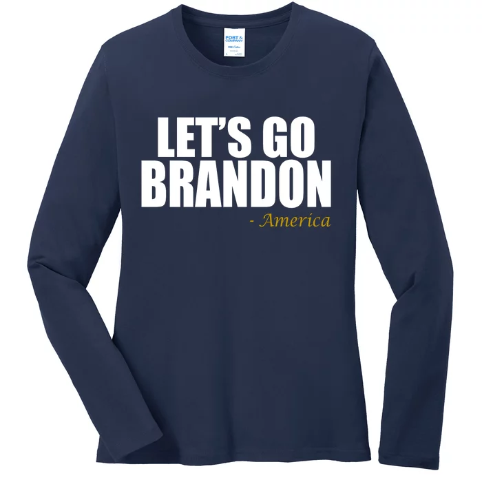 Let's Go Brandon, America Ladies Long Sleeve Shirt