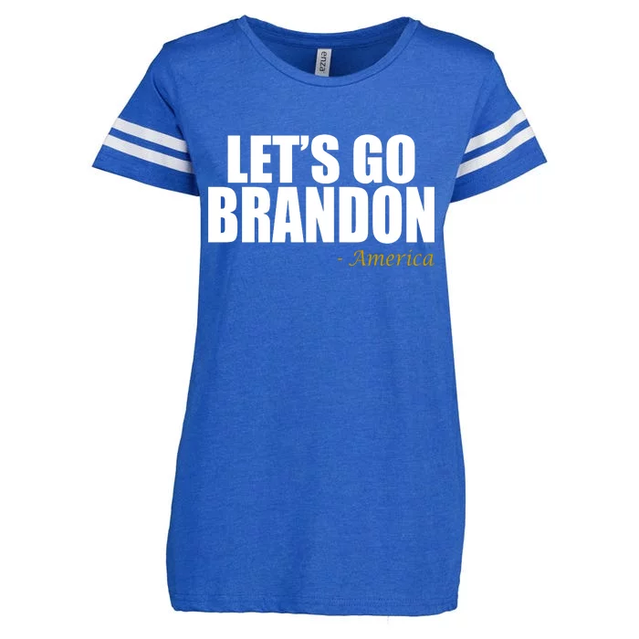 Let's Go Brandon, America Enza Ladies Jersey Football T-Shirt