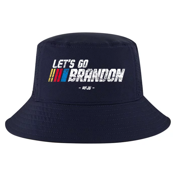 Let's Go Brandon Race Car Grunge Distressed Funny Gift Idea Cool Comfort Performance Bucket Hat