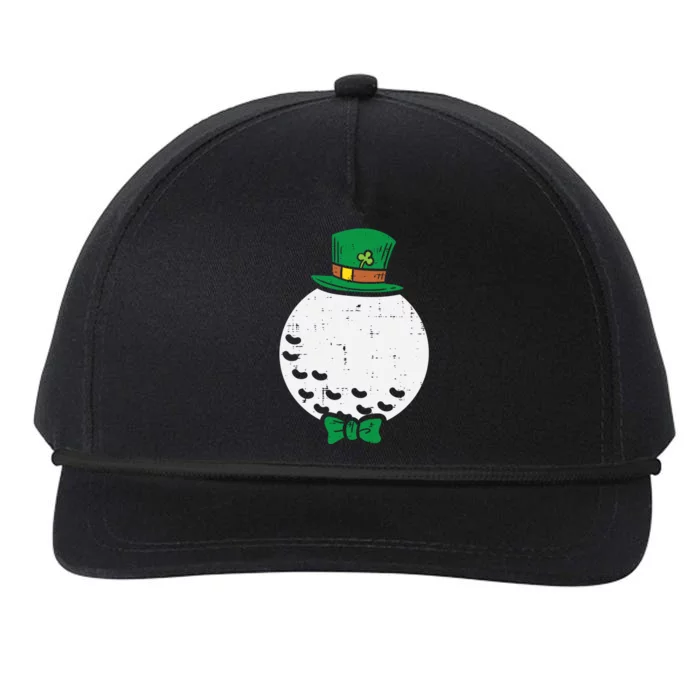 Leprechaun Golf Ball St Patricks Day Golfing Golfer Gift Snapback Five-Panel Rope Hat