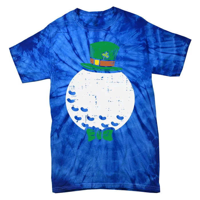 Leprechaun Golf Ball St Patricks Day Golfing Golfer Gift Tie-Dye T-Shirt