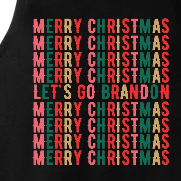 LetS Go Brandon Christmas Antibiden Conservative Holiday Gift Ladies Tri-Blend Wicking Tank