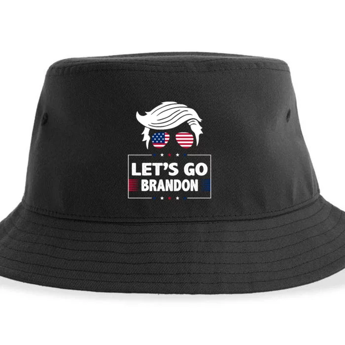 Let's Go Brandon USA Hipster Republican FJB Anti Biden Chant Sustainable Bucket Hat