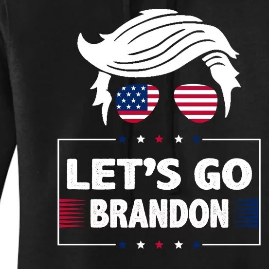 Let's Go Brandon USA Hipster Republican FJB Anti Biden Chant Women's Pullover Hoodie