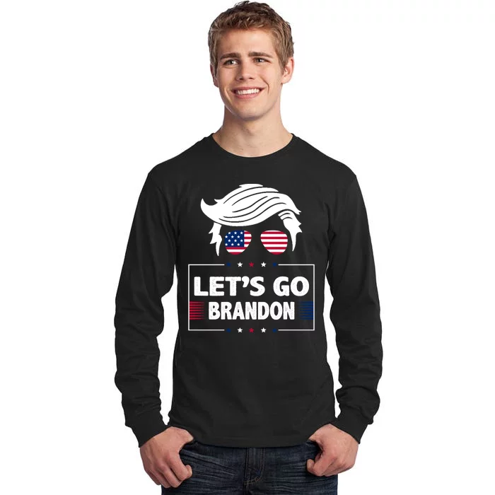 Let's Go Brandon USA Hipster Republican FJB Anti Biden Chant Tall Long Sleeve T-Shirt