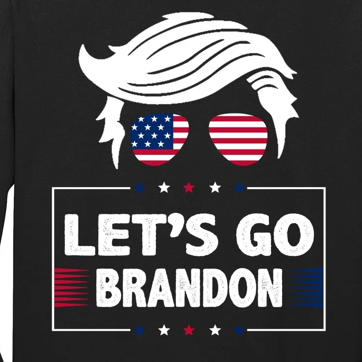 Let's Go Brandon USA Hipster Republican FJB Anti Biden Chant Tall Long Sleeve T-Shirt