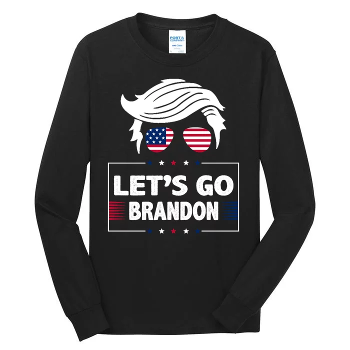 Let's Go Brandon USA Hipster Republican FJB Anti Biden Chant Tall Long Sleeve T-Shirt