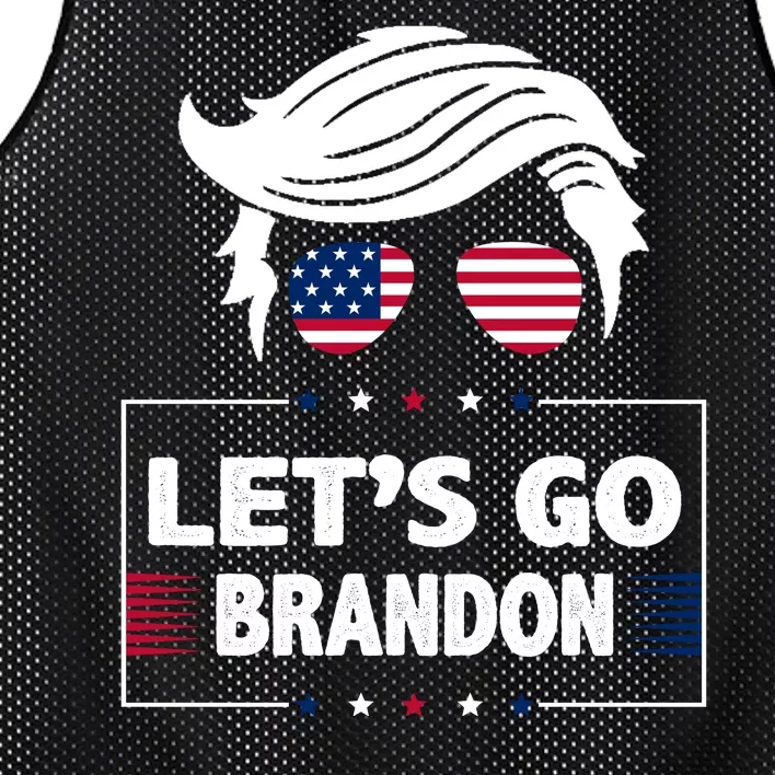 Let's Go Brandon USA Hipster Republican FJB Anti Biden Chant Mesh Reversible Basketball Jersey Tank