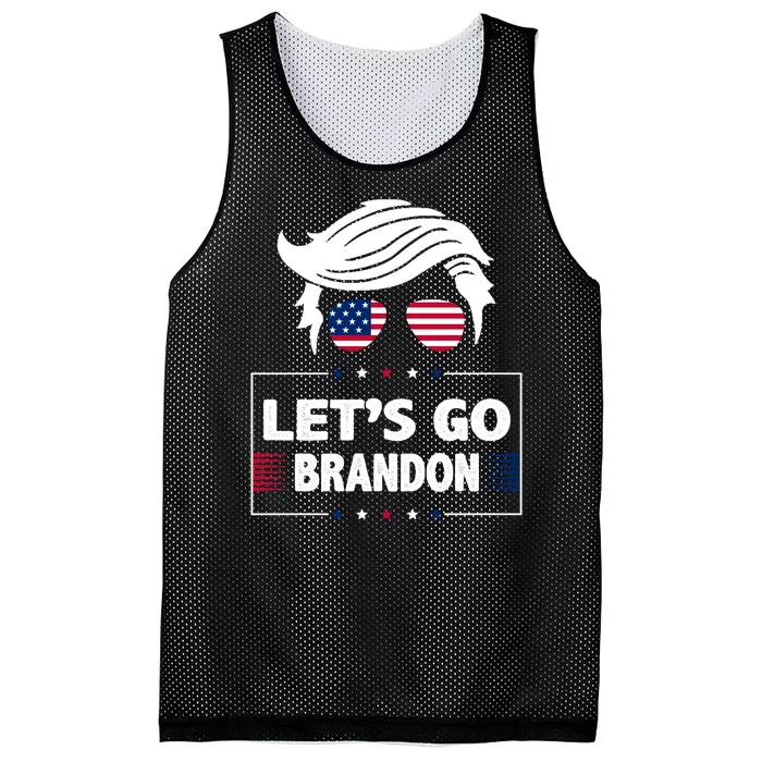 Let's Go Brandon USA Hipster Republican FJB Anti Biden Chant Mesh Reversible Basketball Jersey Tank