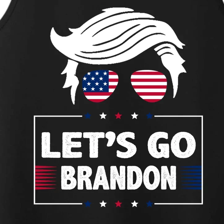 Let's Go Brandon USA Hipster Republican FJB Anti Biden Chant Performance Tank