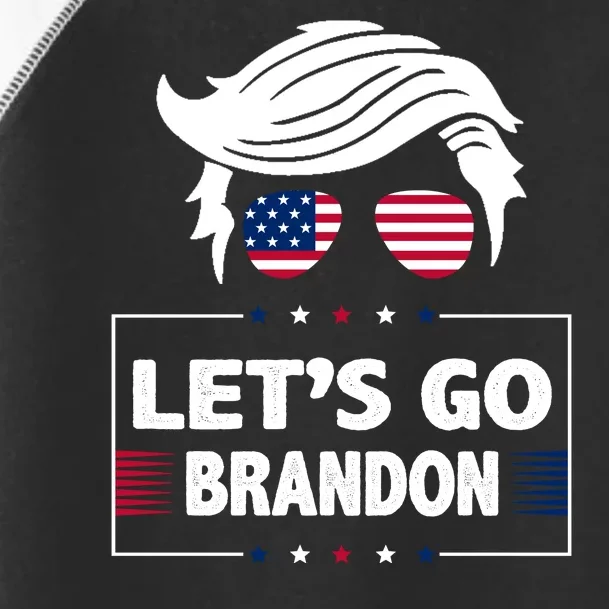 Let's Go Brandon USA Hipster Republican FJB Anti Biden Chant Toddler Fine Jersey T-Shirt