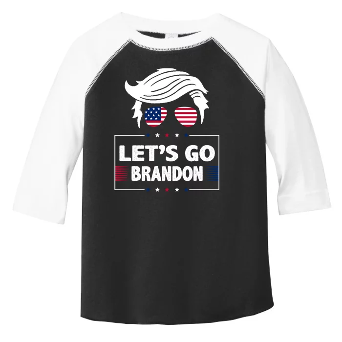 Let's Go Brandon USA Hipster Republican FJB Anti Biden Chant Toddler Fine Jersey T-Shirt