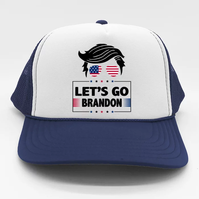 Let's Go Brandon USA Hipster Republican FJB Anti Biden Chant Trucker Hat