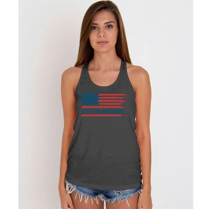 Let's Go Brandon Lets Go Brandon, Lets Go Brandon Let's Go Brandon Women's Knotted Racerback Tank