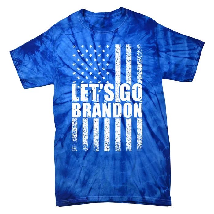 LetS Go Brandon Conservative Anti Liberal Us Flag Gift Tie-Dye T-Shirt