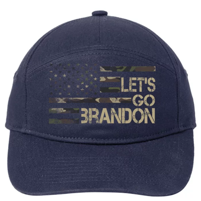 Let's Go Brandon Military Camo FJB Biden Chant Flag 7-Panel Snapback Hat