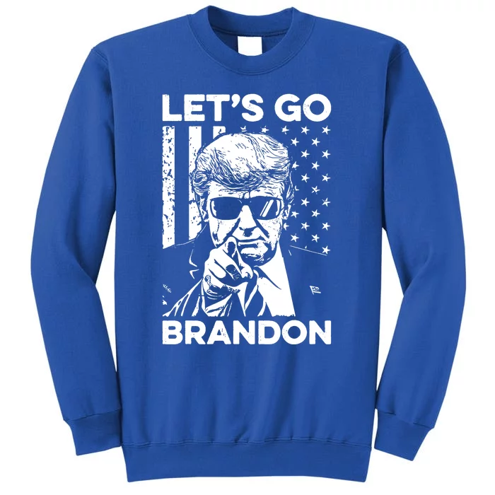 Lets Go Brandon Conservative Usa Flag Funny Donal Trump Sweatshirt