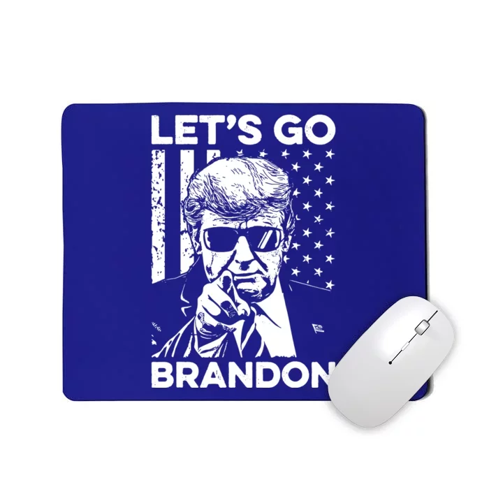 Lets Go Brandon Conservative Usa Flag Funny Donal Trump Mousepad