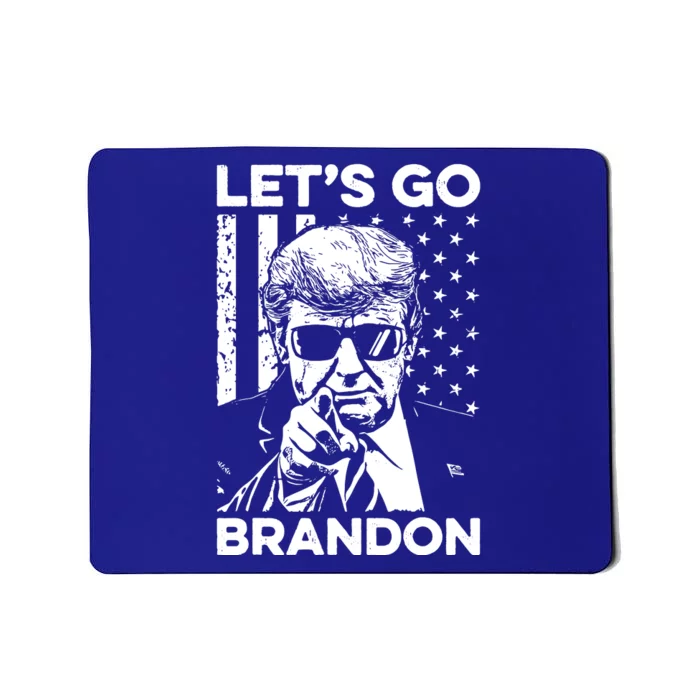 Lets Go Brandon Conservative Usa Flag Funny Donal Trump Mousepad