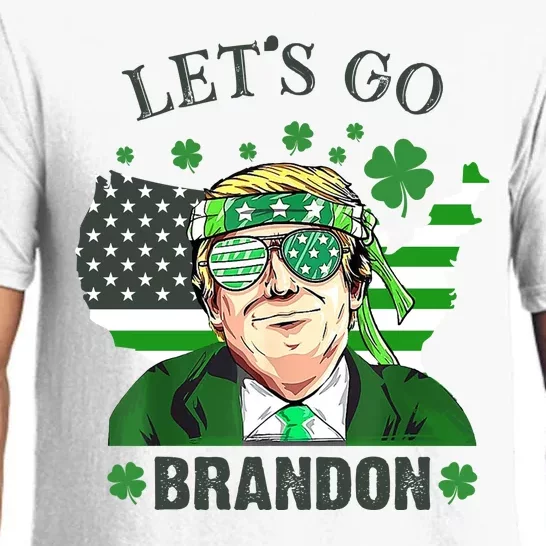 Let's Go Brandon St Patrick's Day Trump Funny Political Pajama Set