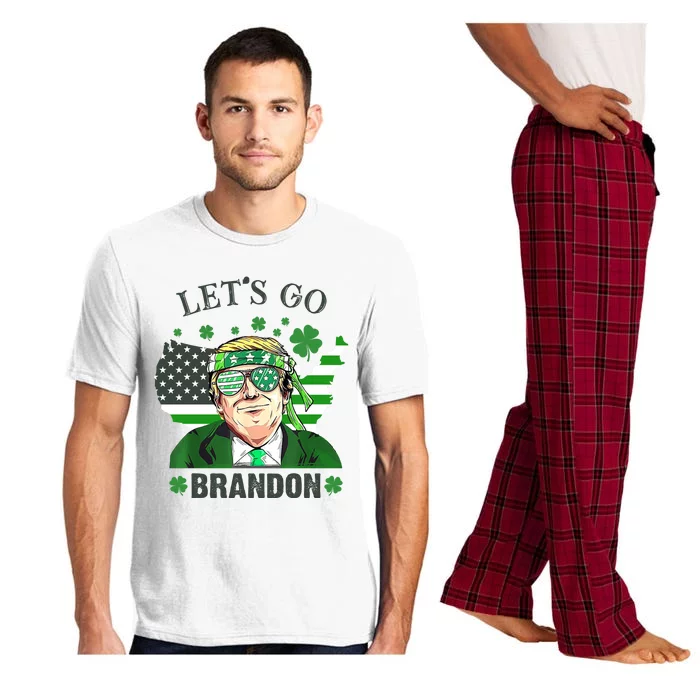 Let's Go Brandon St Patrick's Day Trump Funny Political Pajama Set