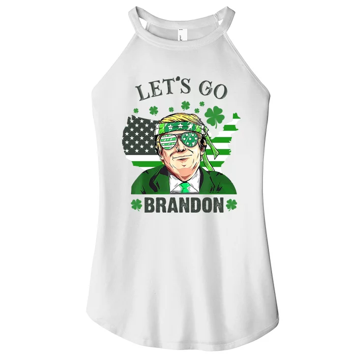 Let's Go Brandon St Patrick's Day Trump Funny Political Women’s Perfect Tri Rocker Tank