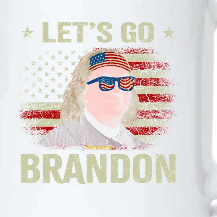 Lets Go Brandon Ben Drankin Benjamin Franklin Usa Flag Gift Black Color Changing Mug