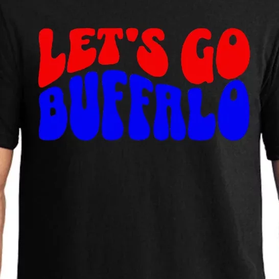 Let's Go Buffalo Football Chant Fun Team Gear Pajama Set