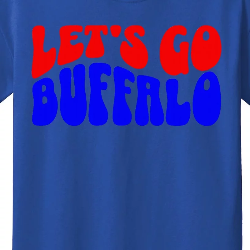 Let's Go Buffalo Football Chant Fun Team Gear Kids T-Shirt