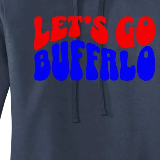 Let's Go Buffalo Football Chant Fun Team Gear Women's Pullover Hoodie