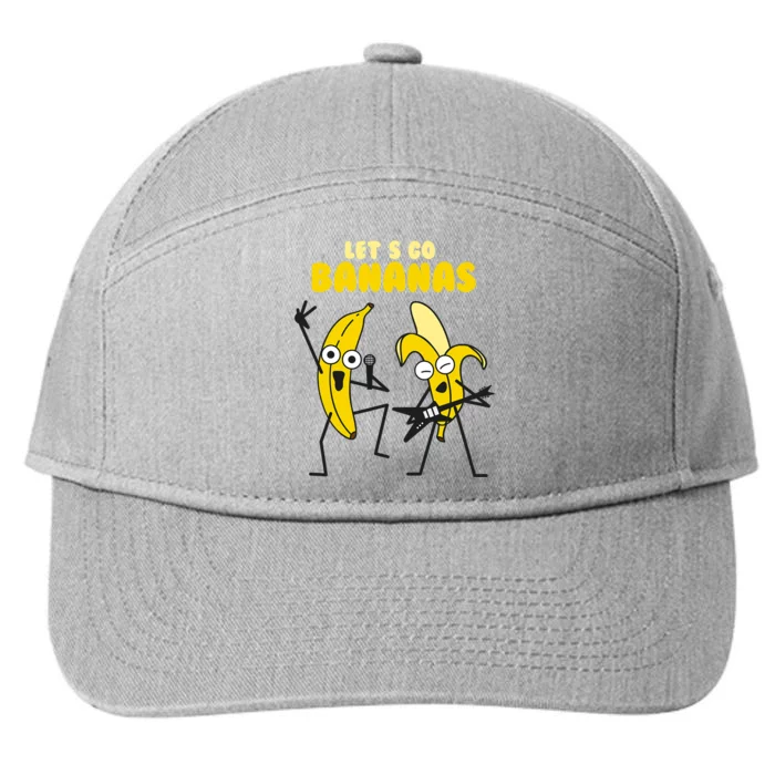 Let's Go Banana Squad Funny Dancing Banana 7-Panel Snapback Hat