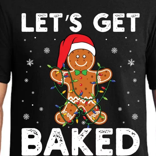 LetS Get Baked Gingerbread Christmas Cookie Baking Crew Gift Pajama Set