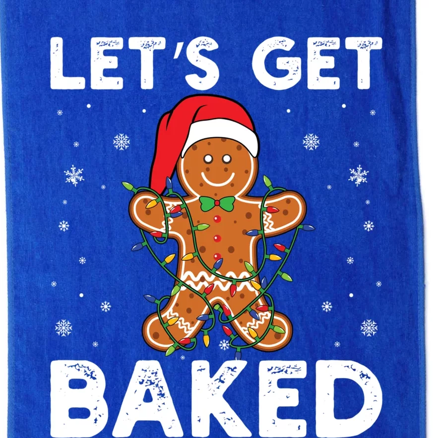 LetS Get Baked Gingerbread Christmas Cookie Baking Crew Gift Platinum Collection Golf Towel